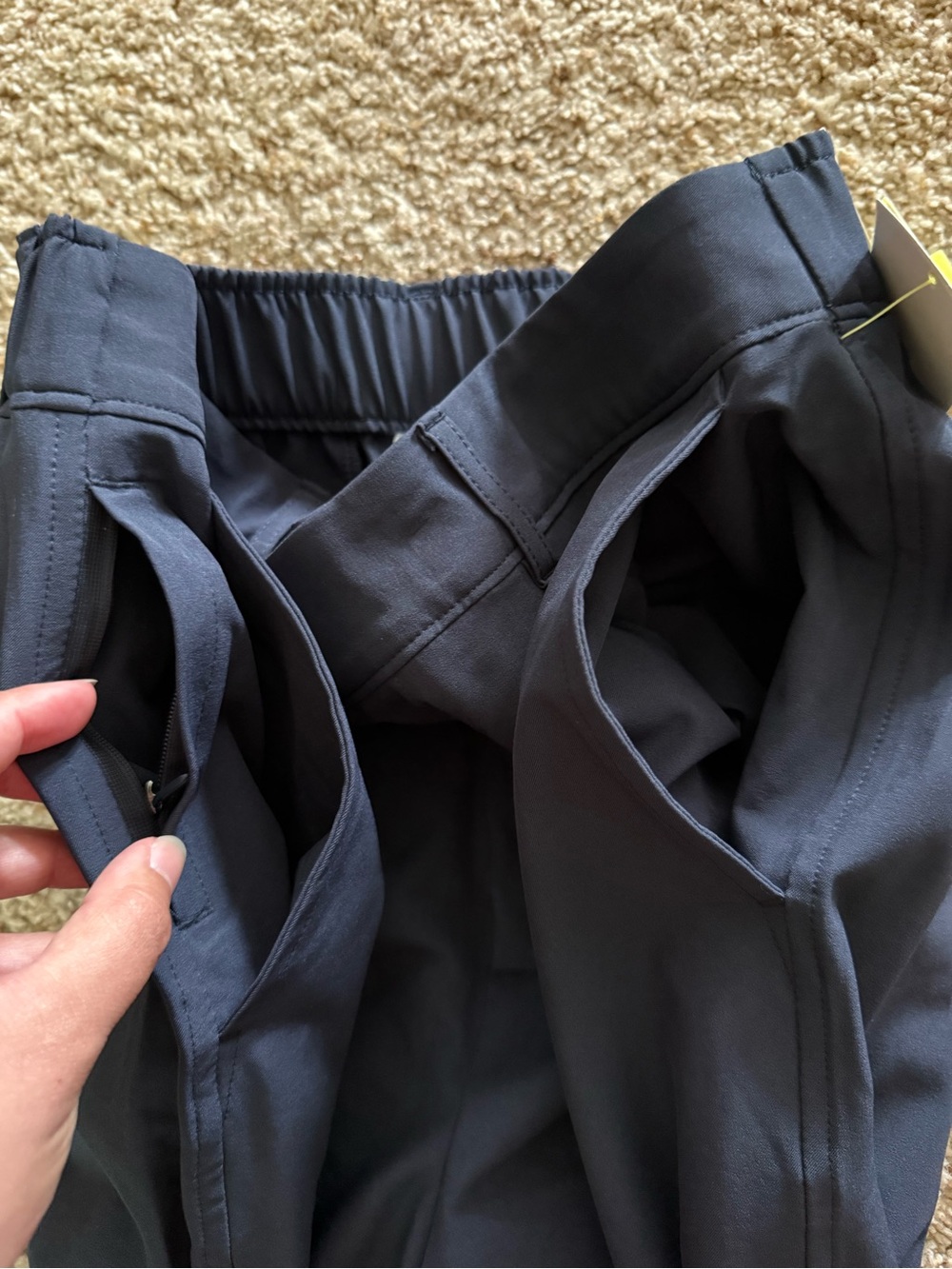NWT All in Motion High Rise Woven Trousers Navy Blue Size Small - Picture 8 of 13